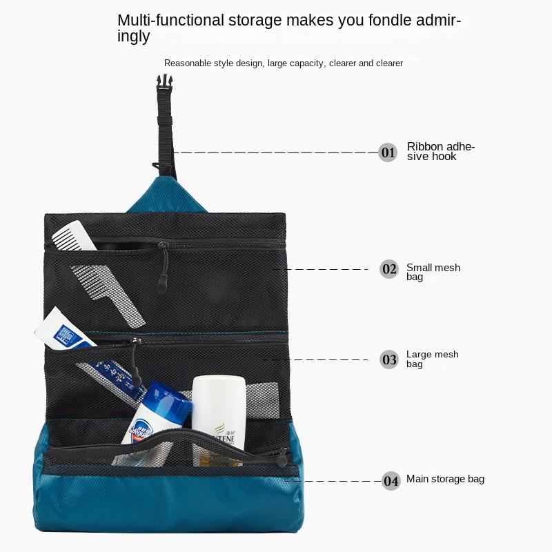 Travel Foldable Toiletry Bag Men's Portable Dry and Wet Separation Travel Wash Waterproof Women's Makeup Bag