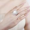 Xiancan Jewelry 2024 Elegant Women's Pearl Ring S925 Silver 14mm Shell