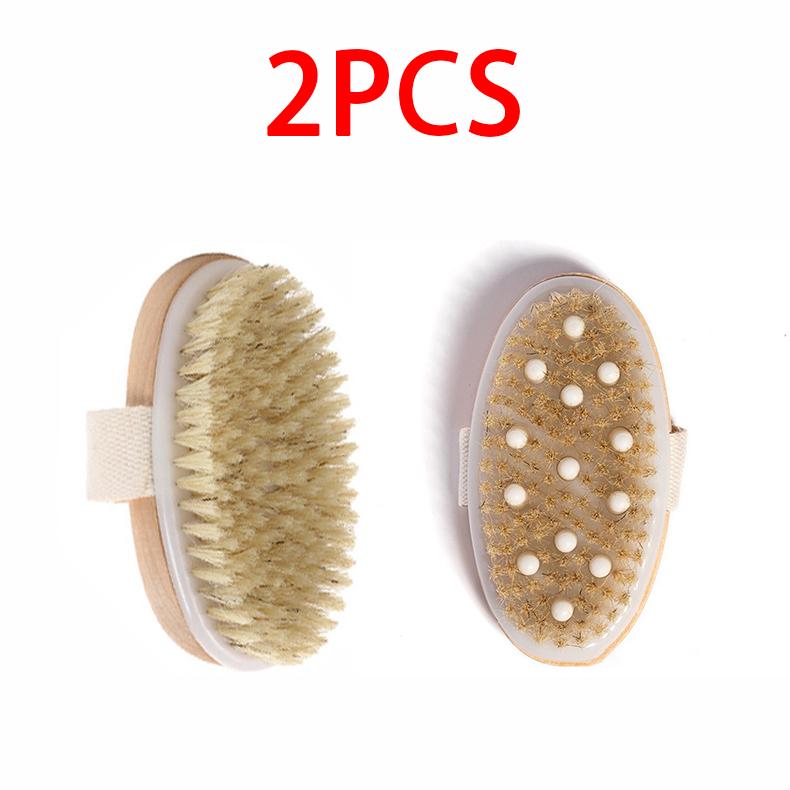 Shower Brush for The Back Handheld Dry Brushing Body Exfoliating Brush Bathroom Cellulite Back Bath Massage Brush