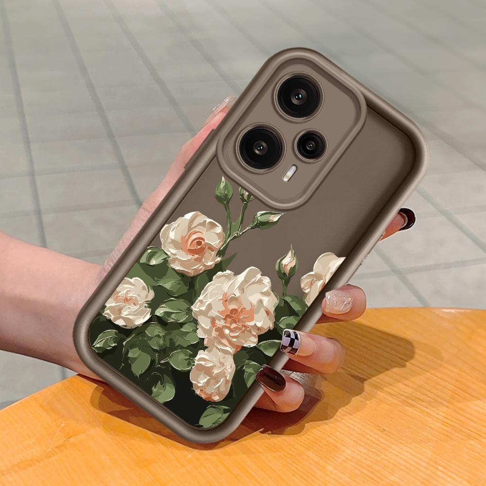 Model de imprimare cu scară pătrată din silicon moale Carcasă pentru telefon Acoperire completă Cameră cu protecție antișoc Carcasă din cauciuc pentru Xiaomi Redmi