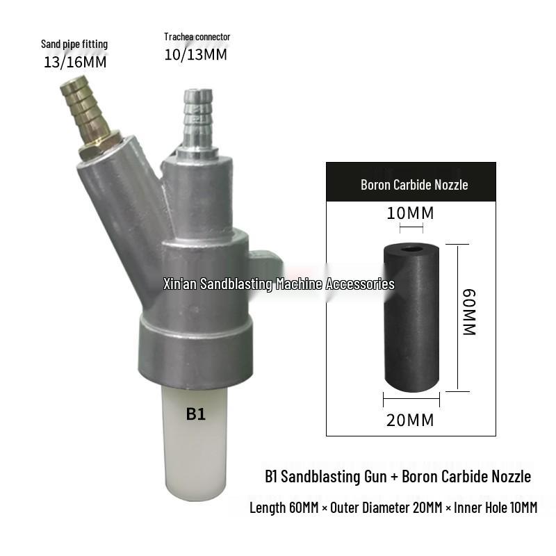 Type B Boron Carbide Sandblasting Nozzle for Manual & Automatic Rust Removal Machines