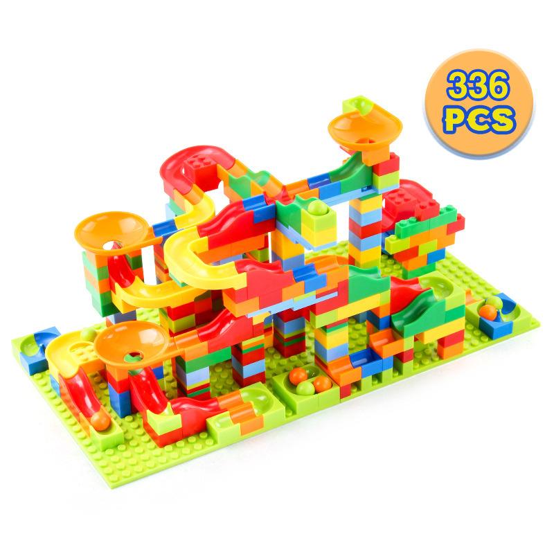 504Pc Variable Rail Slide Ball Building Block Diy Large Particle Ball Slide Building Block Table