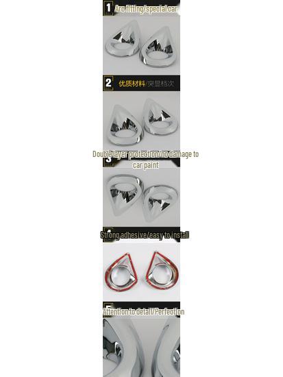 Rear Fog Light Cover Decorative Frame for 13 Jin Xuan Models - Electroplated Tailgate Trunk Accessories