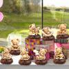 Bear Cartoon Themed Paper Honeycomb Desktop Decor Ornament For Baby Party Shower