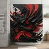 Black Red White Shower Curtain Modern Abstract Design Bathroom Decor Luxury Bath Room Set Waterproof Shower Curtain 72X84 Inch (