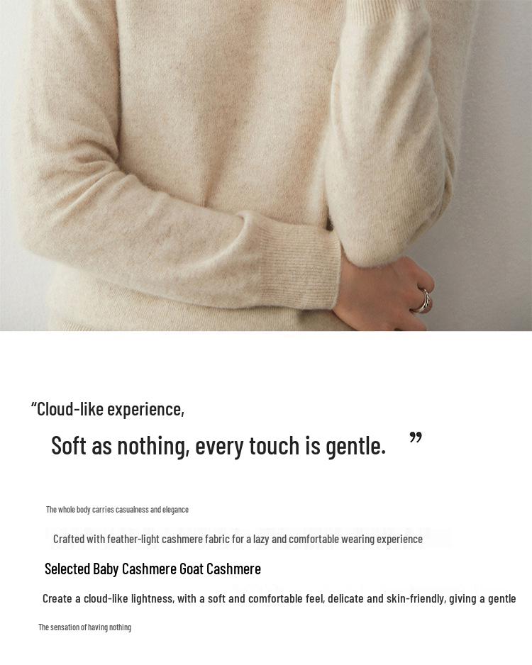 Women's V-Neck Loose Cashmere Sweater, Warm Knitted Pullover, Solid Color, Versatile & Trendy.