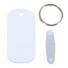 30 Set Oval Sublimation Keychain Blanks Double Sided Heat Transfer Aluminum Keyring with Key Rings and Plastic Clip