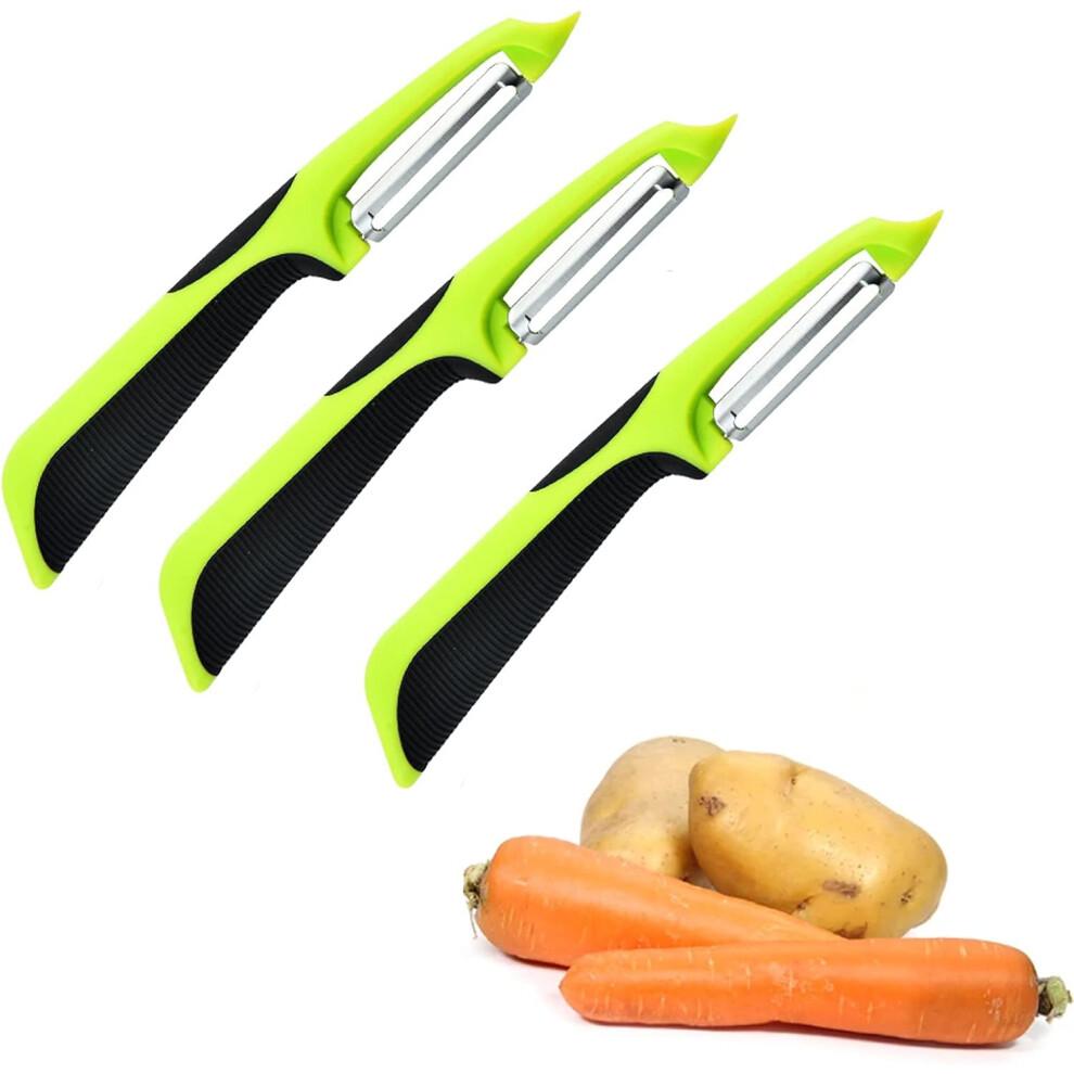 Potato Peelers Vegetable and Fruit Peeler Multifunction Vegetable Peeler Universal Peeler Convenient Anti-Slip Handle Potato/Carrot/Fruit Peeler 2pcs