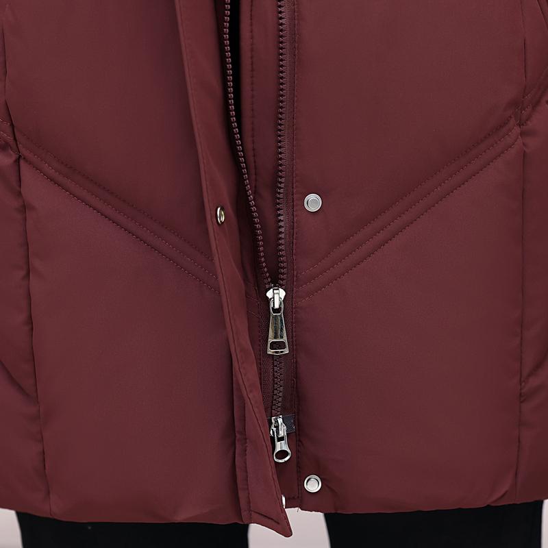 Plus Size XL-5XL Fashion Winter Coat Female Long Parkas Hooded Thick Warm Loose Middle Age Women's Jackets