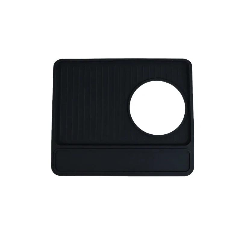 

Coffee machine special silicone non-slip mat coffee tamper mat groove coffee tamper mat tool for Breville 8 series BES870 880 чорний