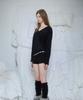 ROSEFRANTZ Fur V-Neck Knit [Black]