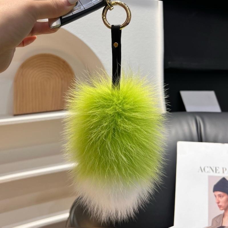 Faux Animal Tail Keyring Unique Key Charm Pendant Elegant Bag Decoration Colorful Pendant for Handbags and Backpacks