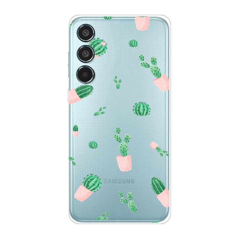 

For Samsung Galaxy M35 5G Case Flower Clear TPU Soft Transparent Silicone Phone Case for Samsung M35 Cover Coque Galaxy M35 Para Galaxy M35