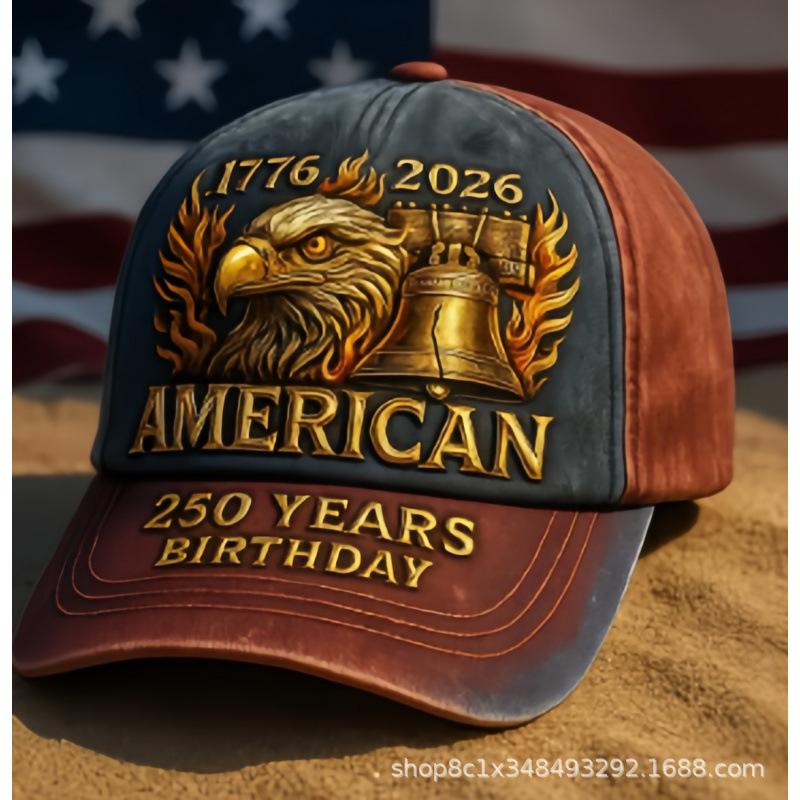 New Baseball Cap American Anniversary Hat Sun Cap D Digital Printing Cap