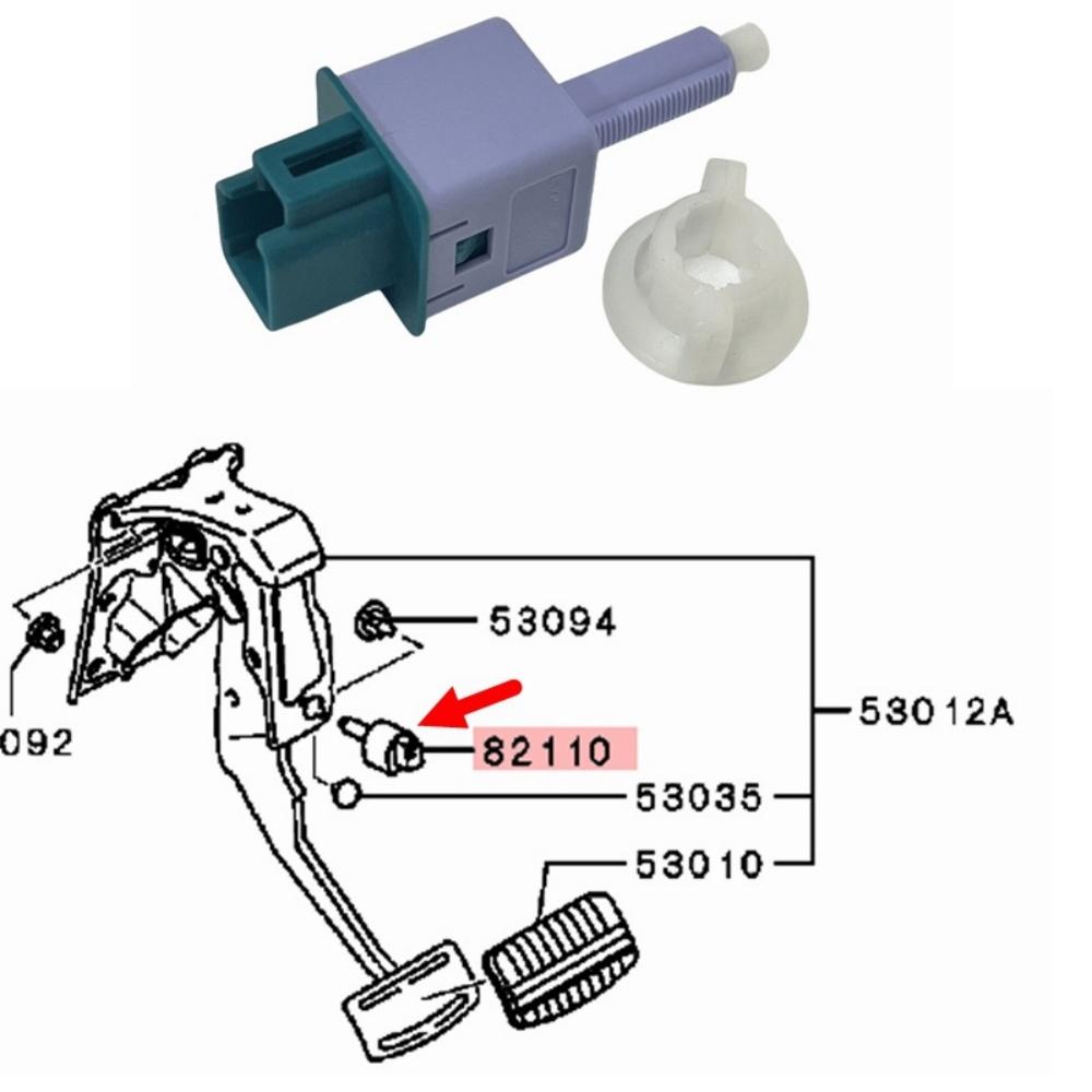 Car Brake Pedal Stop Light Switch For Mitsubishi ASX RVR Outlander Eclipse Cross