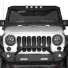 Hooke Road Matte Black Headlight Bezels and Headlight Cover Trims for Jeep Wrangler