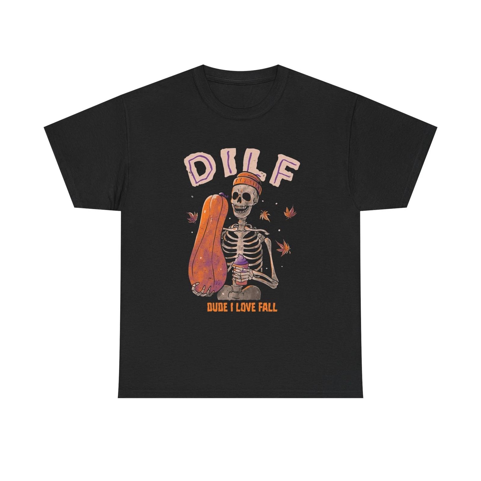 Dude I Love Fall Vintage Graphic T-Shirt, Unisex Cotton Shirt L
