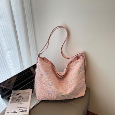 2025 Summer New Commuter Tote Bag Women's Simple Fashion Large Capacity Double Shoulder Bag Women's Fashion Shoulder Bag