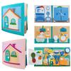 Batolata Montessori Hračka Busy Book 3D Dětská Příběhová Látková Aktivity Plstěná Tichá Kniha Předškolní Vzdělávání Cestovní Hračky