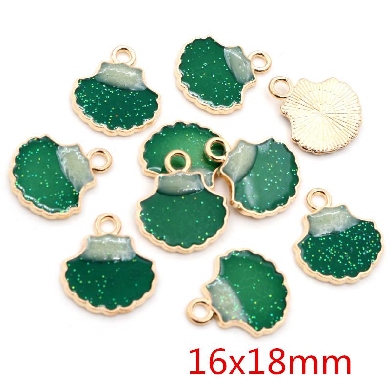 10pcs Enamel Animal Dolphin Shell Starfish Charms Pendant Cute for Earrings Necklace Bracelet Jewelry Findings Accessories