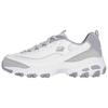 DLites 1.0 Comfortable Versatile Shock Absorbing Durable Low-Top Dad Shoes Women Sneaker White Gray 150536-WGY