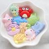 10Pcs New Resin Cartoon Starfish, Crab, Shell, Fish Series Flat Back Cabochons Scrapbooking DIY Jewelry Craft Decoration