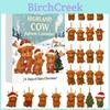 Christmas Blind Box Highland Cattle Series Acrylic Holiday Decorations For Festive Tree Ornaments And Gifts