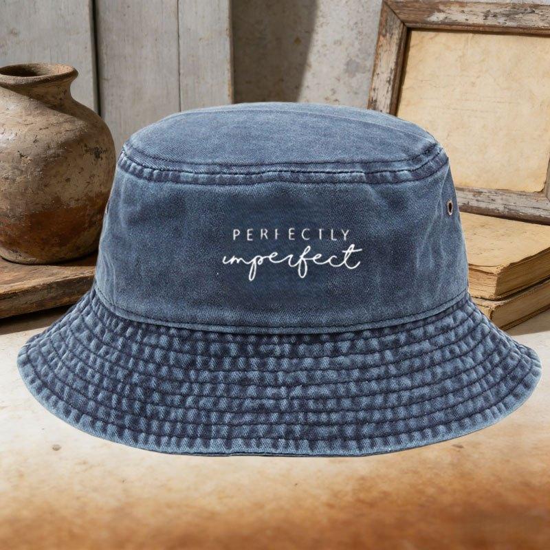 Vintage Washed Perfectly Imperfect Bucket Hat Distressed Adjustable Dad Bucket Hat Cap