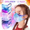 Kids Face Mask Ice Silk Print Breathable Face  For School Kids Outdoor, Fashion Washable Reusable Windproof Face Fabric