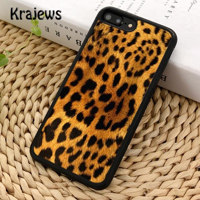 Krajews Leopard Djurtryck Telefonskal Fodral För iPhone 14 5 SE 6s 7 8 plus XR XS 11 12 13 pro max Samsung Galaxy S21 S22ultra
