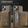 For iPhone 13 6.1 Inch Case AUTSPACE A12 Leather Phone Case with Detachable Card Bag