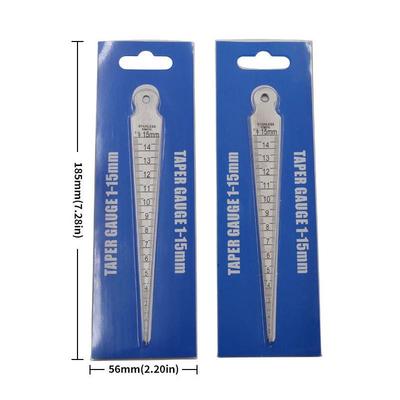 Stainless Steel Taper Gauge Ruler for Precise Measurements Inner Diameter 0-15mm Feelers & Wedges
