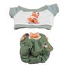 Plush Doll Clothes Cute Cotton T Shirt Overalls Stuffed Doll   Toy Clothing for 8in Dolls Dress Up