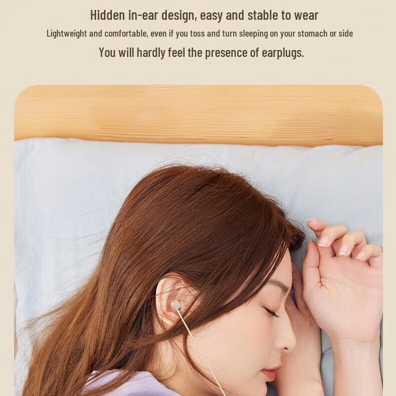 

M3 Wired In-Ear Headphones: Comfortable Side-Sleep Listening, Noise-Isolation, High-Quality Sound for Music and Calls. Black Round - Noise Isolating