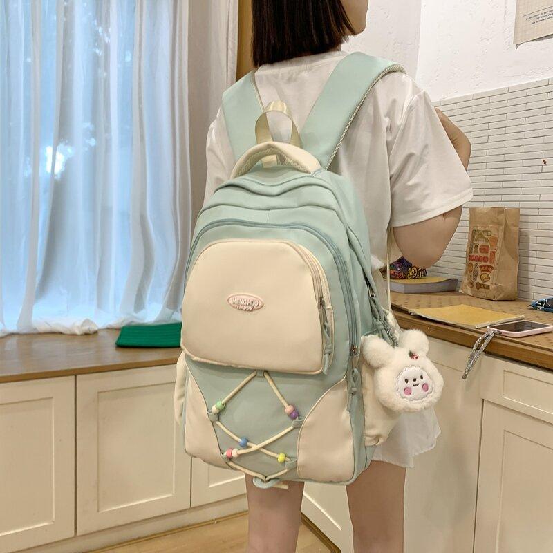 Женская школьная сумка с цветными блоками — фото 16