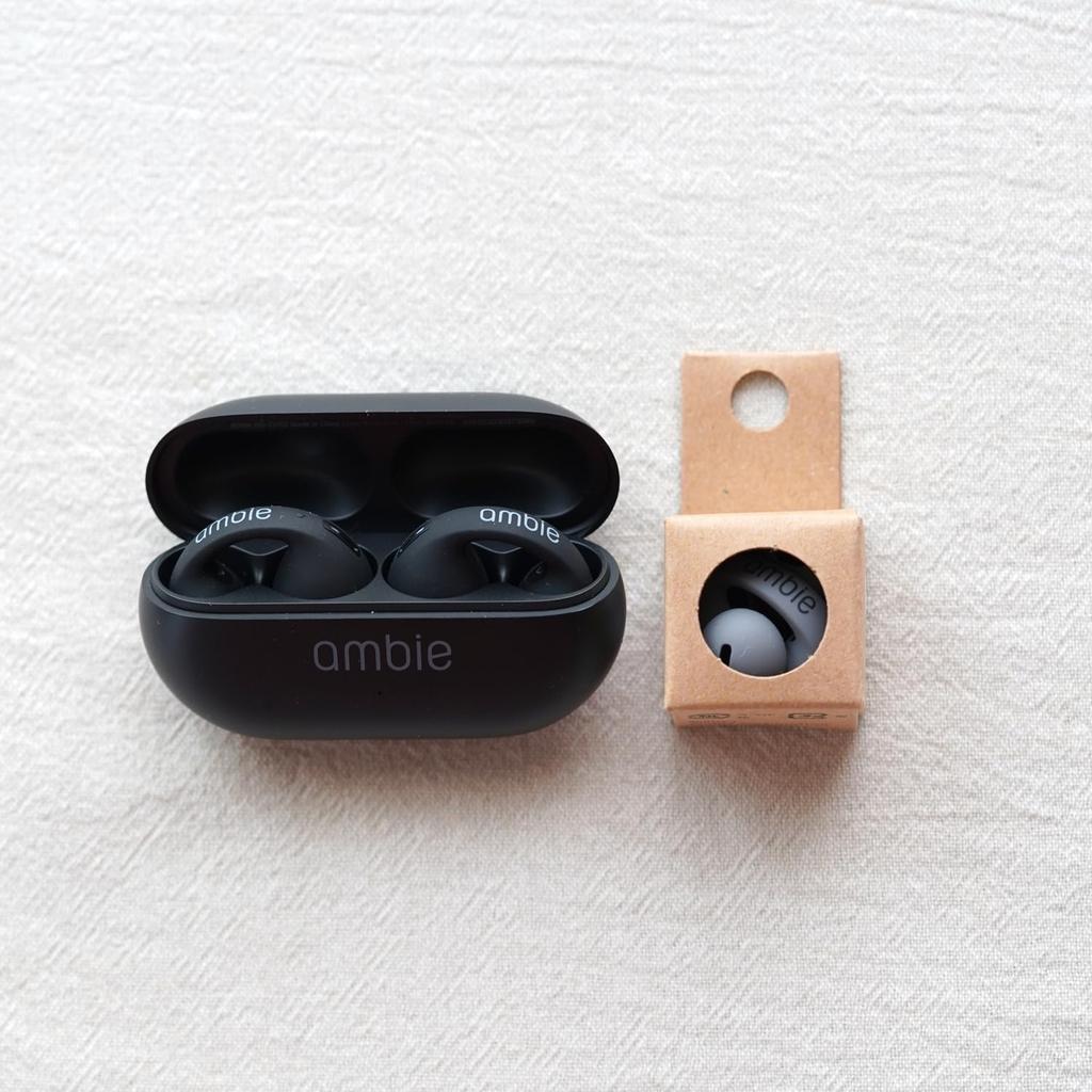 Ambie Sound Earcuffs Starter Set Earphone X AM-TW02 (Black Stone)