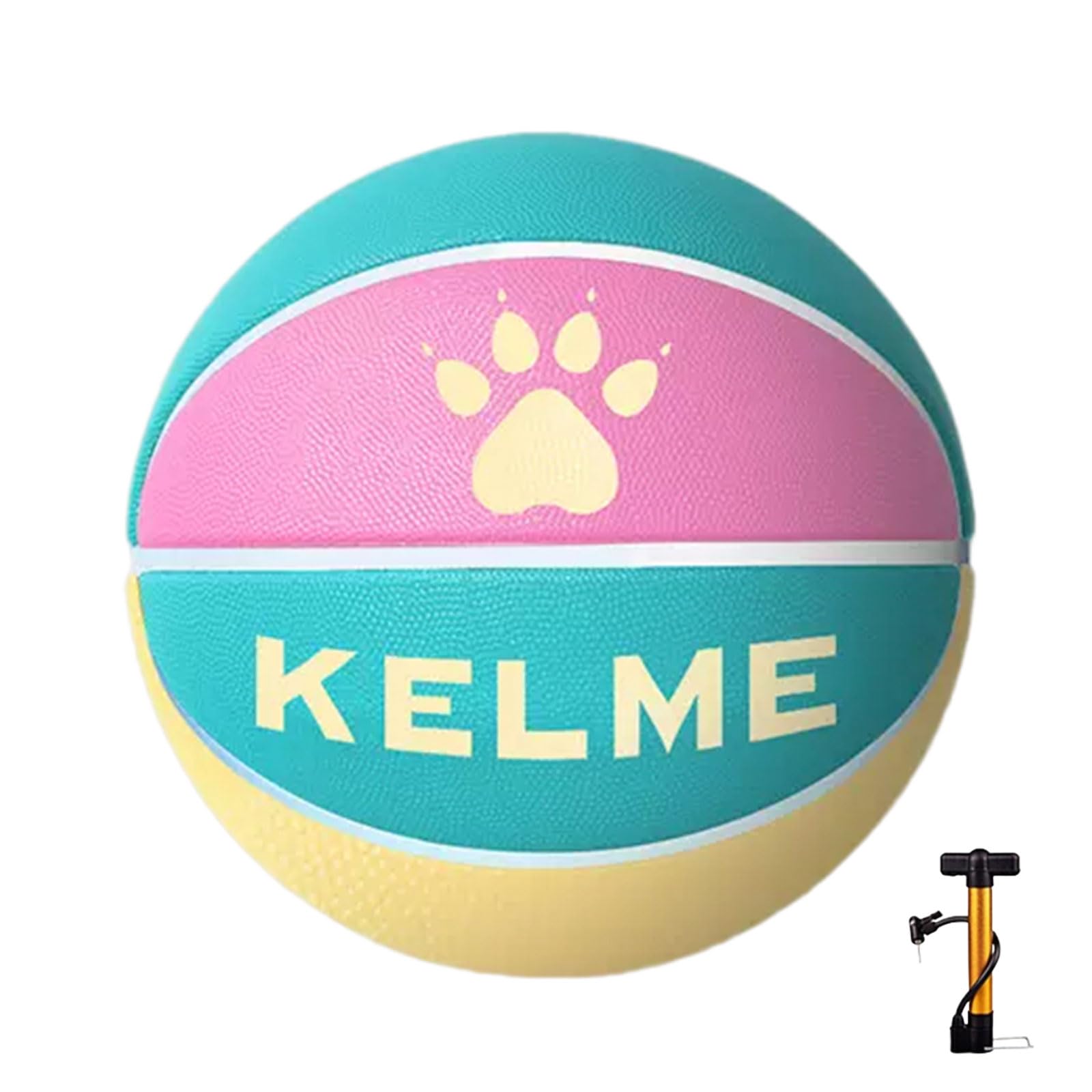 

KELME Баскетбол, Размер 5, Резиновый мяч, Основной розовый/зеленый