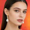 Water Drop Shape Simulation Freshwater Pearl Drop Earrings Female Exquisite High-end Pearl Earrings