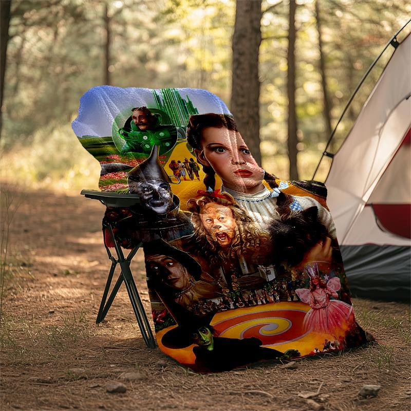 1pc The Wizard of Oz2 Theme Blanket - Digital Print, Polyester, Cozy for All Seasons, Perfect for Outdoor, Camping, and Travel