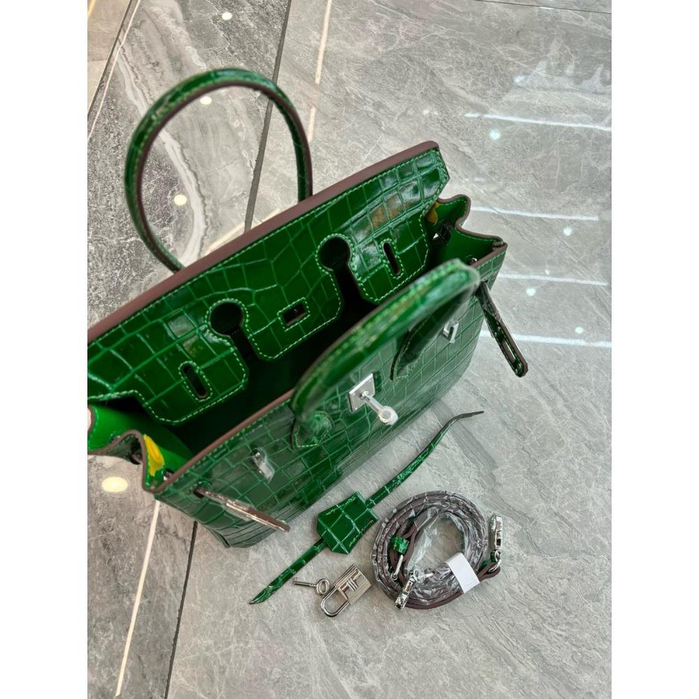 Bolsa com padrão de crocodilo nova moda e versátil bolsa de mão e transversal bolsa feminina de couro