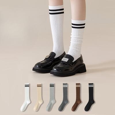 Dámské jarní a podzimní módní nové preppy styl dlouhé punčochy