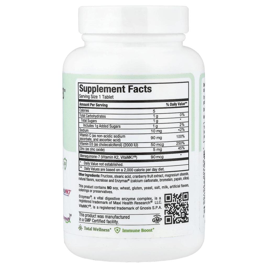 Maxi Health, Chewable K2 & D3™, Natural Cherry Vanilla, 90 Tablets