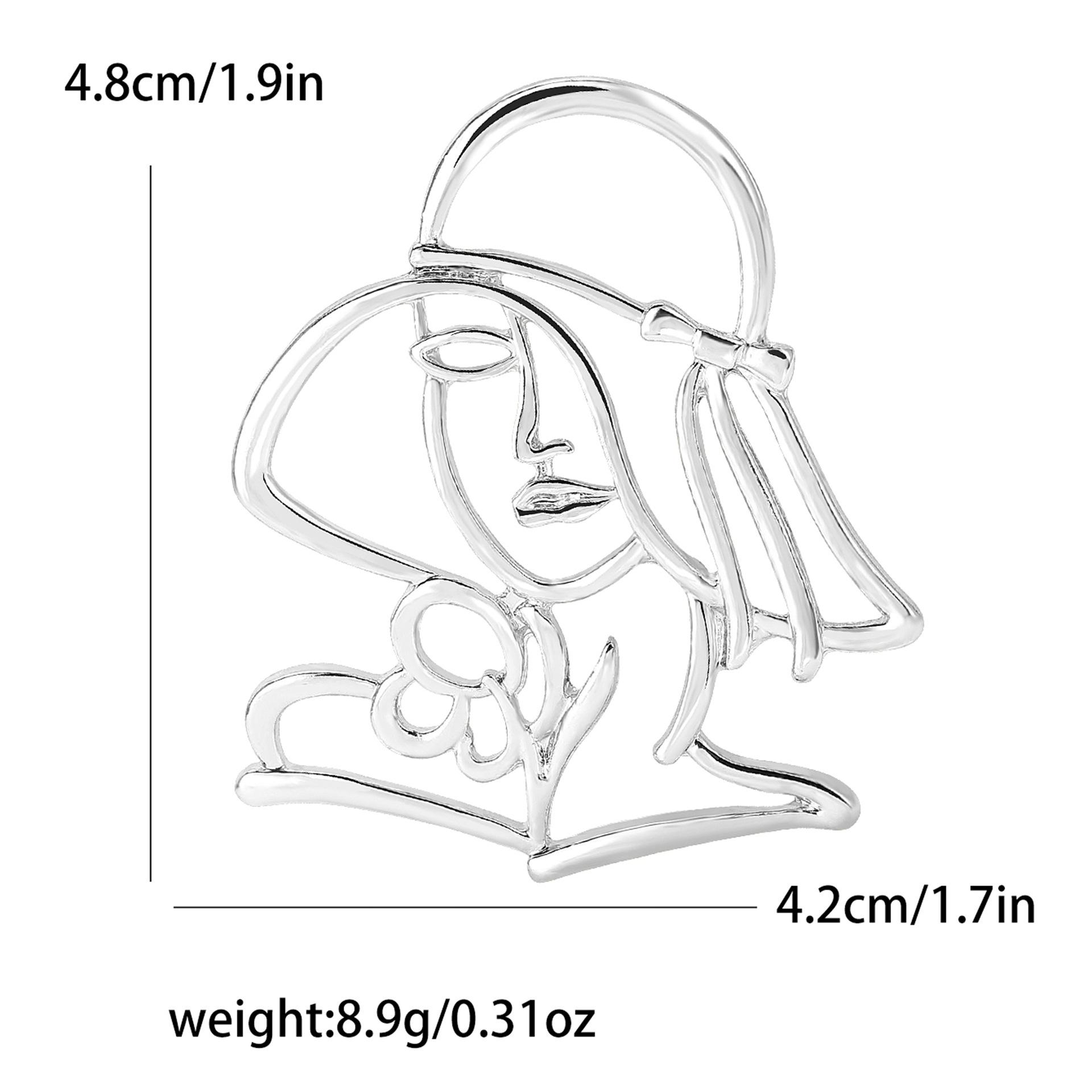 

Креативная и простая брошь-аватар из сплава, изысканная и универсальная, женская, для пальто, корсажа, ювелирное украшение