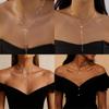 Collier Y Étoilé Orné de Diamants avec Chaîne Perles pour Femmes et Hommes