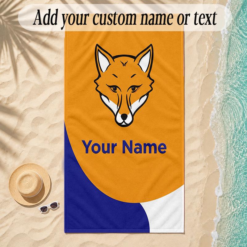 Beach TowelLeicester City Custom Name Text Personalized Soft Towel for Beach Pool Indoor Home Decor Gift