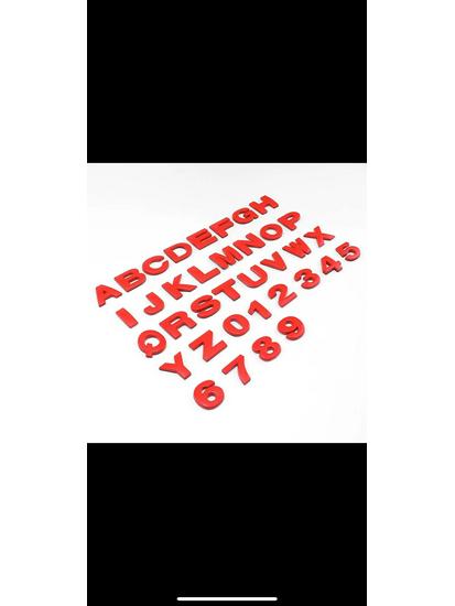 3D Metal English Letter & Number Car Sticker Emblem