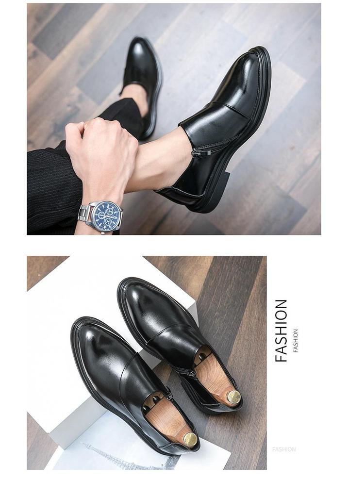 Plus Size Men's Autumn Leather Loafers - British Style Casual Slip-on Driving Shoes