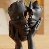 Estatua de Arte Facial para Mujer Figura Abstracta Pensadora Decoración de Mesa Escultura Facial Abstracta para Hogar Oficina Habitación Escritorio Soporte de TV Mesa de Café Decoración