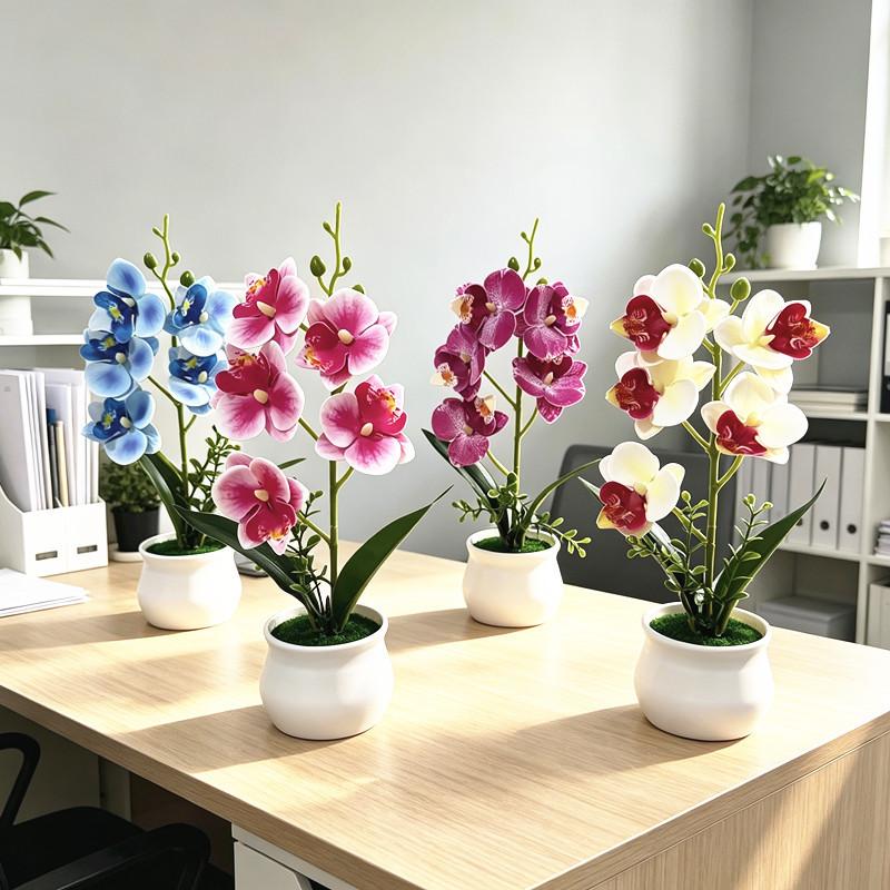 Butterfly Orchid Wedding Table Centerpiece With Plastic Material For Photography And Decor