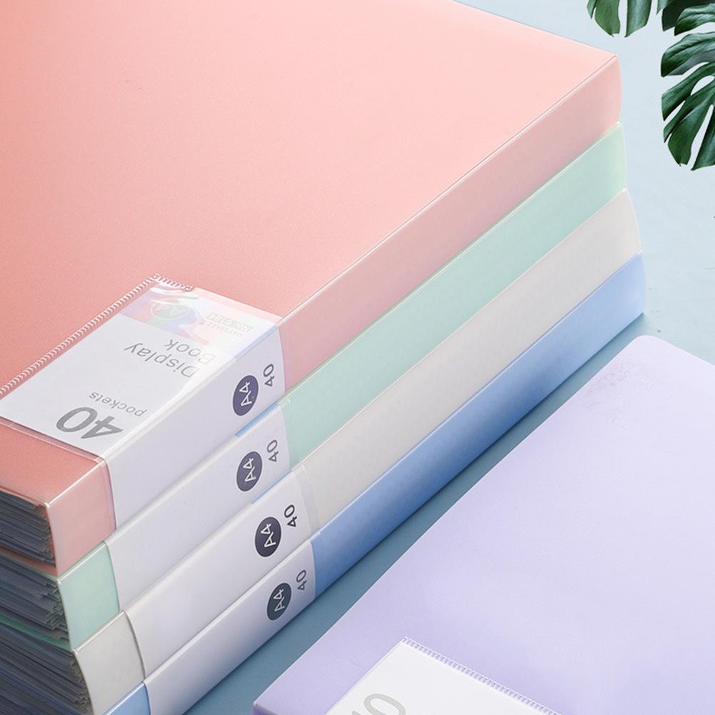 80page A4 Storage Folder,Durable & Fashionable With Clear View Panels Reusable File Organiser,Document Storage-Binder For Office